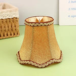 abat jour tissu floral beige marron bleu classique décoration maison DIY