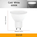 ampoule led gu10 blanc mat moderne 2700k 6500k 50000h salon chambre cuisine