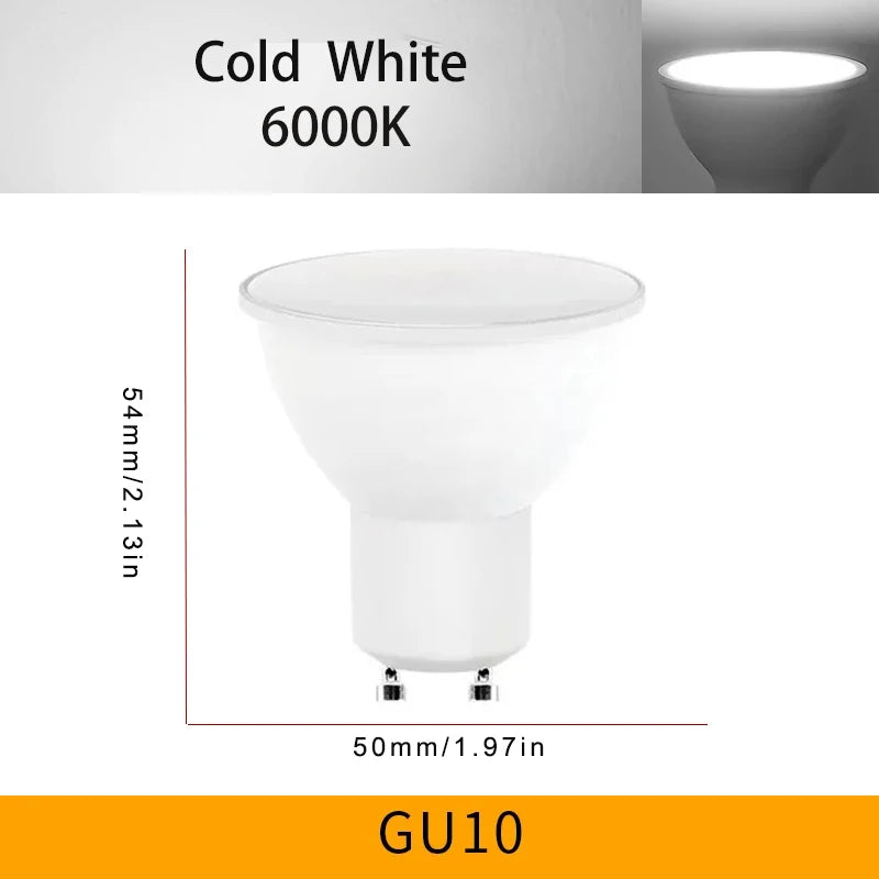 ampoule led gu10 projecteur blanc moderne 500 999 lumens 2700k 6500k 50000 heures