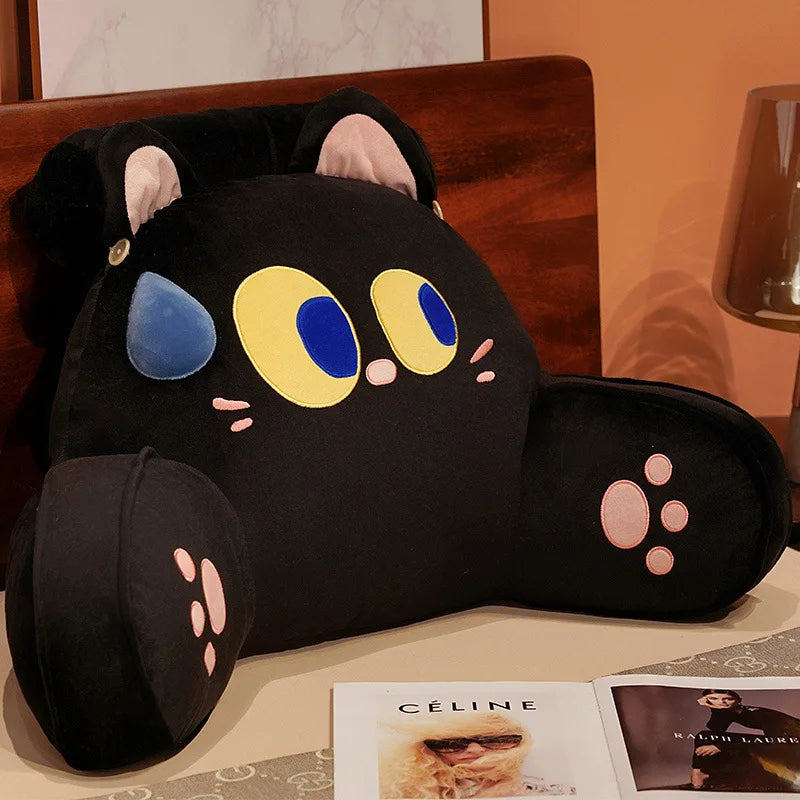oreiller animal forme chat chien doux peluche enfantin confortable mémoire foam