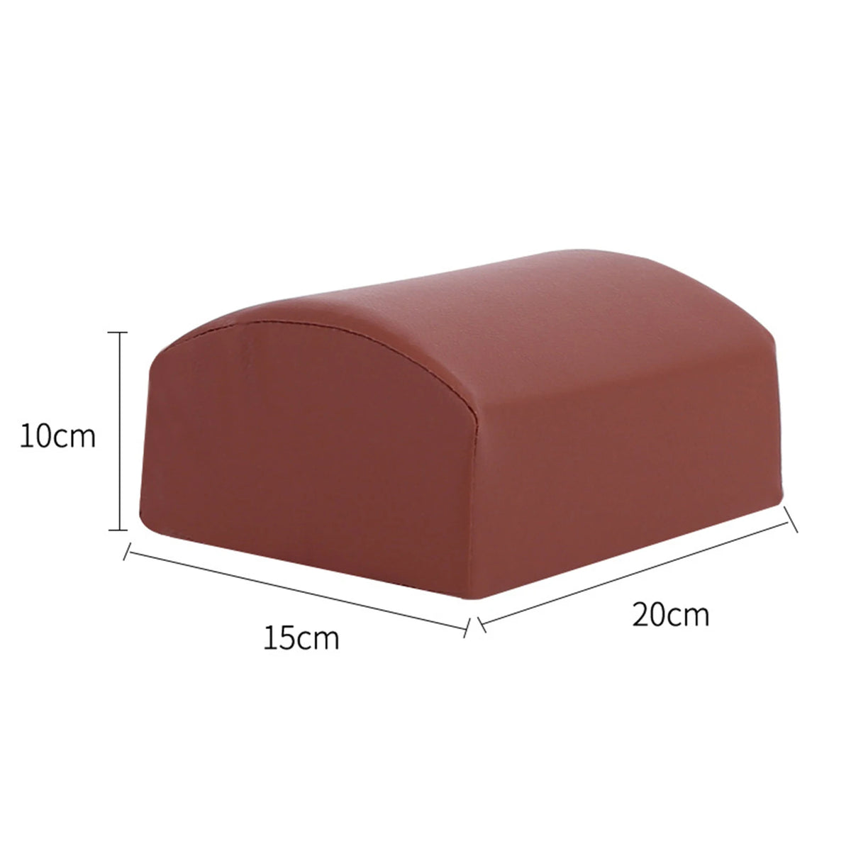 coussin support tête cou oreiller marron cuir texture moderne semi rond doux