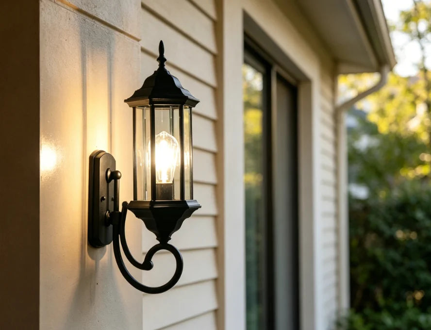 lampe murale classique transparente noir éclairage extérieur ip65