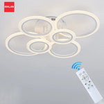 lustre led moderne plafonnier anneau concentrique télécommande contrôle app facile