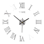 horloge murale moderne 40cm quartz chiffres romains classique décoration intérieure salon noir doré argenté