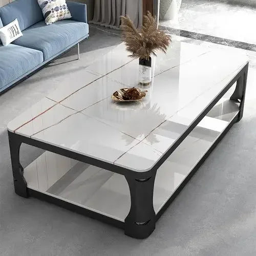 table basse moderne marbre blanc gris noir minimaliste maison salon