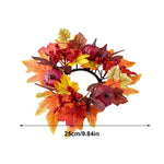 décoration automne feuilles d'érable citrouilles bougies décoratives extérieures orangées rouges jaunes vertes saisonnières