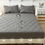 housse matelas imperméable matelas anti acariens coton polyester gris blanc moderne