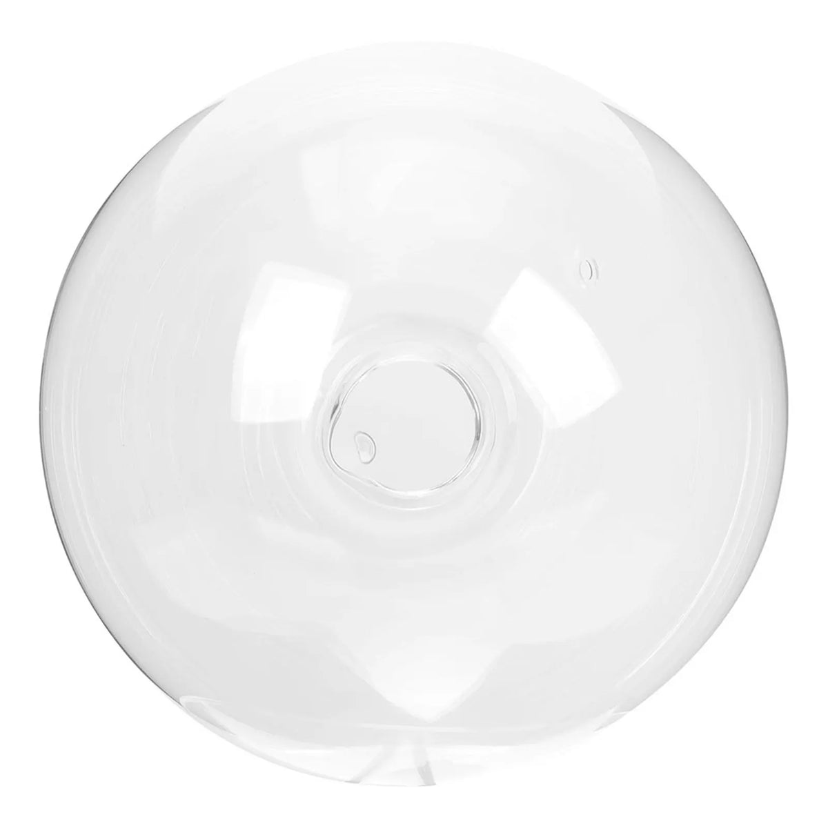 suspension boule transparente moderne grande diamètre verre clair globe lumière tringle fixe contemporain
