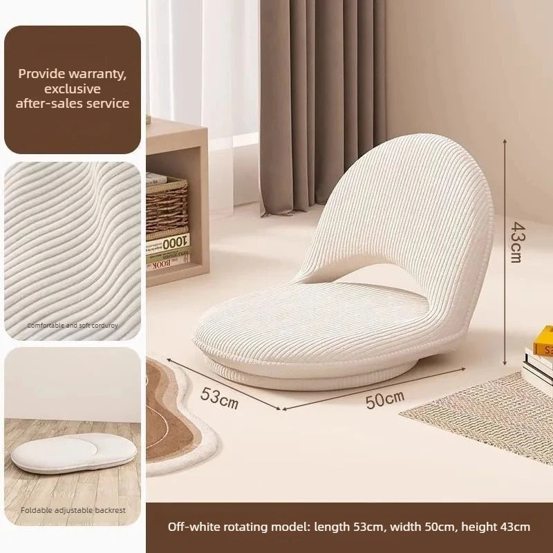 chaise lecture pliante moderne minimaliste tatami tissu texturé coussin salon japonais