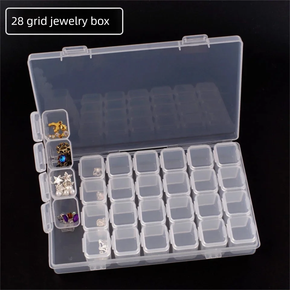 boîtes rangement transparentes modernes compartiments ajustables outils bijoux accessoires organisation pratique clips fermeture