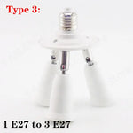 adaptateur E27 douilles led base lumiere support ajustable moderne blanc opaque