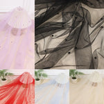 nappe décorative élégante transparente blanches motif plissé mariage blanc rouge violet noir bleu clair