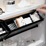 boîte rangement réutilisable blanc noir moderne compartiments éponge bâtonnets oreille cosmétiques sans perçage fixations