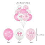 rideau frisé rose blanc arcs festif mariage anniversaire révélation sexe translucent clips