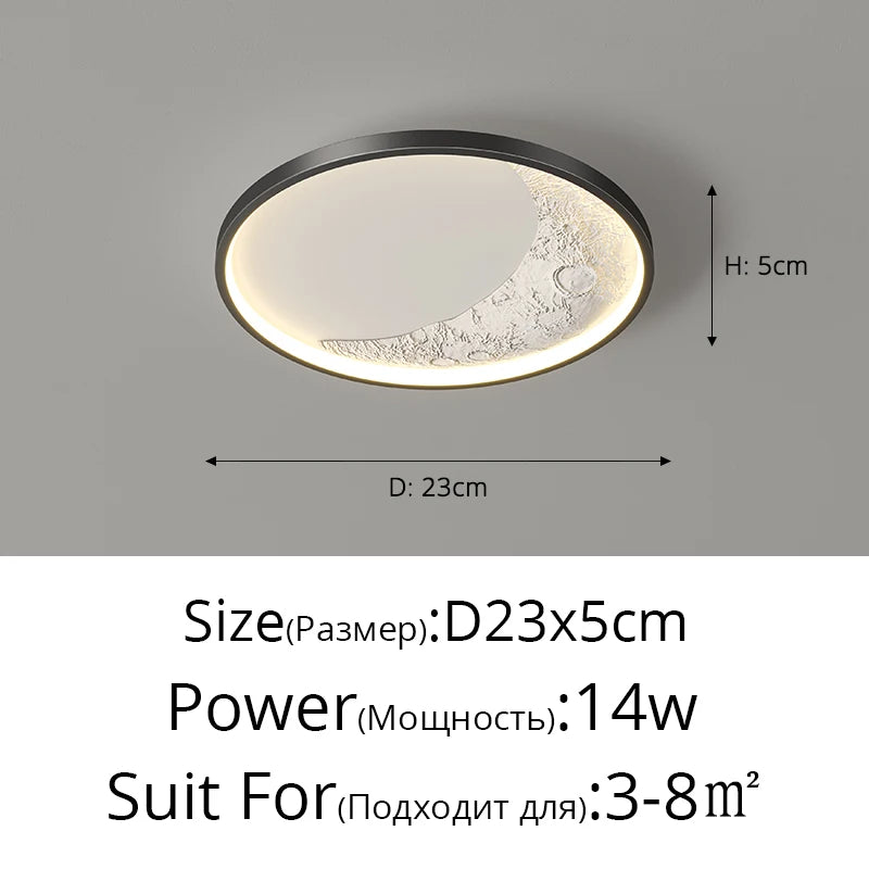 plafonnier led moderne blanc bleu nuit lune étoiles designintérieur lumière chambre enfants