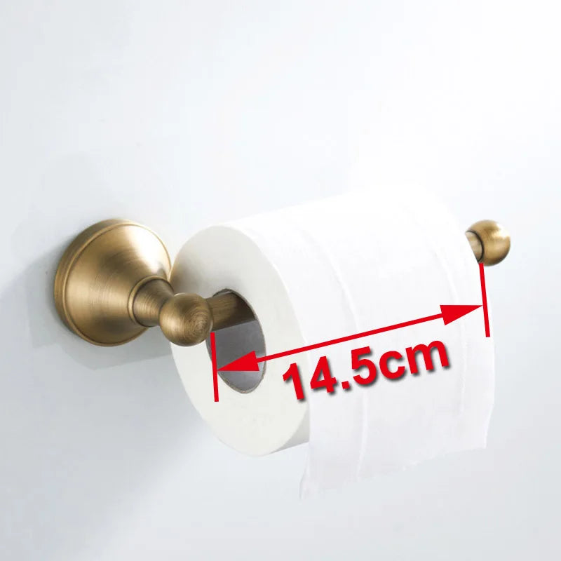 accessoires salle bain doré laiton antique vis classique serviette papier toilette savon ensemble moderne