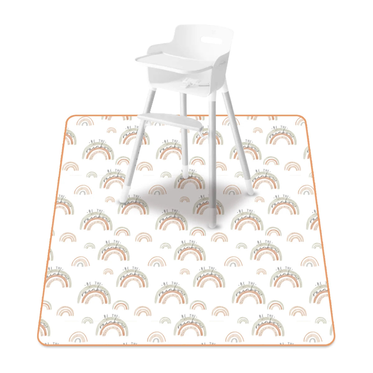 tapis imperméable anti dérapant blanc bleu orange vert motif tracteurs dinosaures moderne enfant