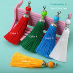 lot pompons rideaux clips décoration textile maison chic rouge