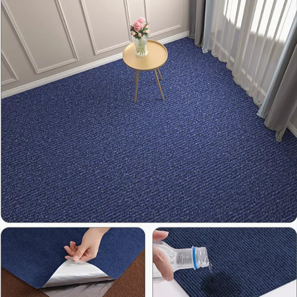 tapis rayures horizontales texture tridimensionnelle 40cm 300cm gris foncé gris clair moderne minimaliste adhésif