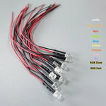 diode led plate transparente pré câblée rouge bleu vert jaune blanc rose uv rgb