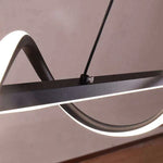 Suspension lumineuse moderne ornement ondulé or blanc noir moderne chambre salon