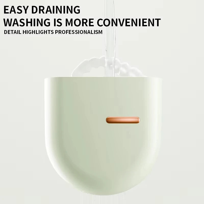boîte rangement moderne prothèse dentaire invisible rose clair vert pastel blanc minimaliste