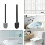 brosse wc silicone adhésive murale noire moderne sans odeur poignée antidérapante