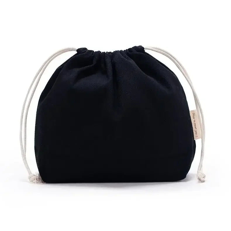 sac toile réutilisable multi usages rangement coton beige blanc jaune bleu rose marron minimaliste