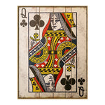 affiche vintage cartes jouer roi reine as toile moderne cadre bar maison