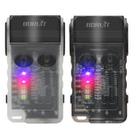 lampe torche rechargeable led transparente noire intense mode auto défense camping