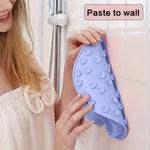 tapis bain texturé picots bleu lavande ventouses adhésives utilitaire maison massage pieds cleansing sponge