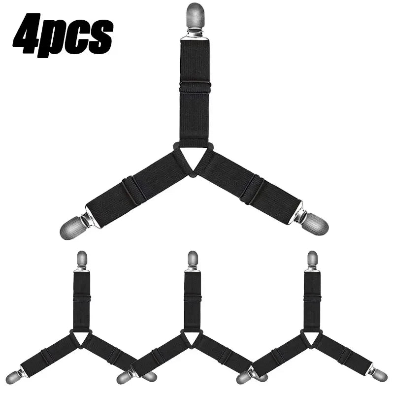 attaches drap métal élastique blanc noir utilitaires clips ressorts ensemble fixations couvertures lit canapé