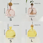 vase moderne transparent rose bleu vert jaune marbré petite grande