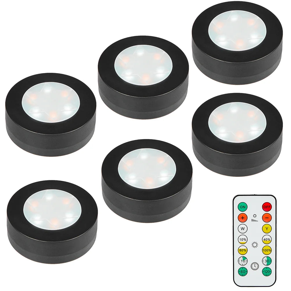 spots led noirs modernes minimalistes télécommande éclairage placards cuisine décorationintérieur aménagement van