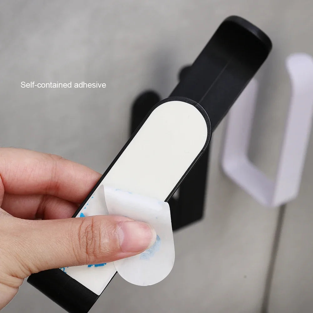 porte serviettes toilette adhésifs moderne minimaliste noir blanc texture mat opacité