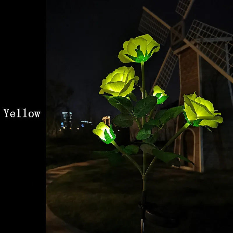 lumières solaires roses artificielles bleu rouge jaune patio moderne