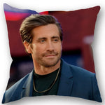 taies d'oreiller coton lin motif jake gyllenhaal moderne bleu marine imprimé décoration maison washable