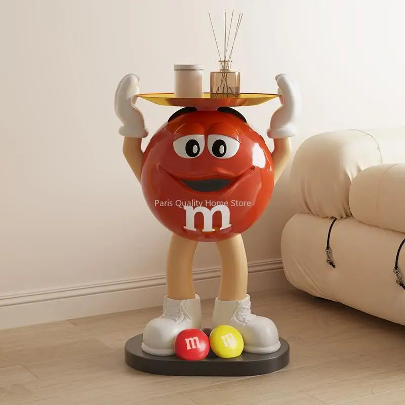 meuble tv table basse mms rouge jaune deco pop art ludique résine moderne salon