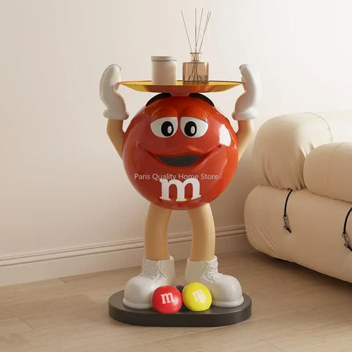 meuble tv table basse mms rouge jaune deco pop art ludique résine moderne salon