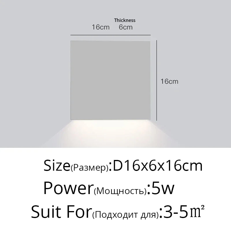 applique murale moderne noire fixée mur éclairage quotidien cuisine chambre coucher minimaliste