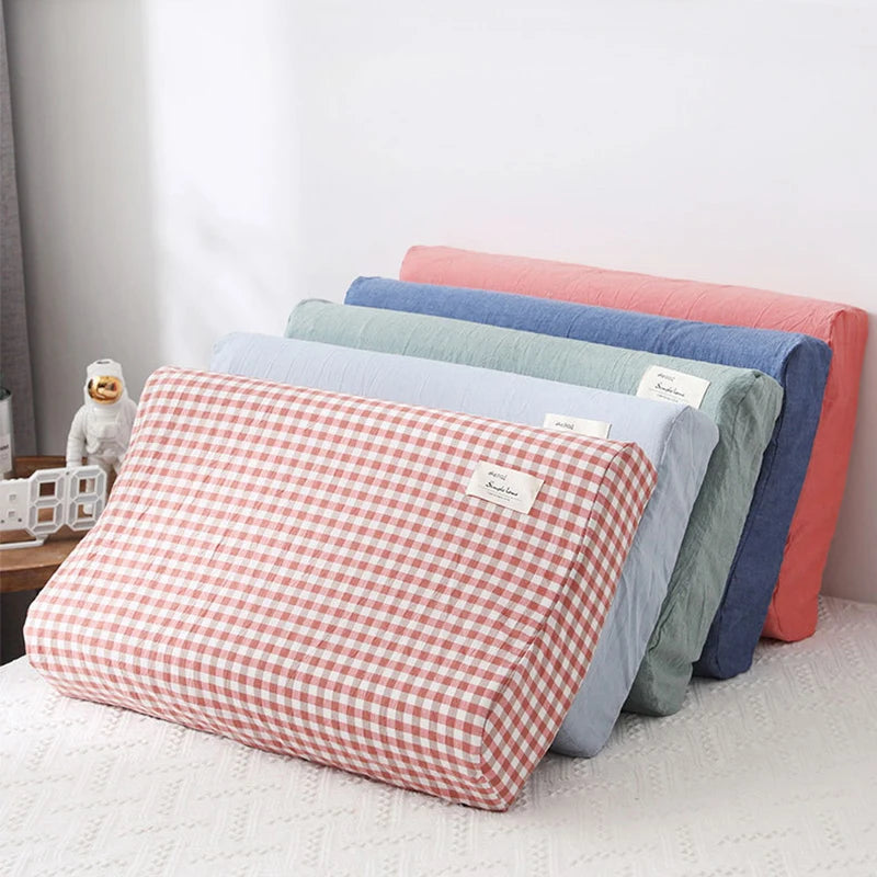 taie d'oreiller coton solide couleur rouge bleu gris vert rose moderne minimaliste 30x50cm 40x60cm
