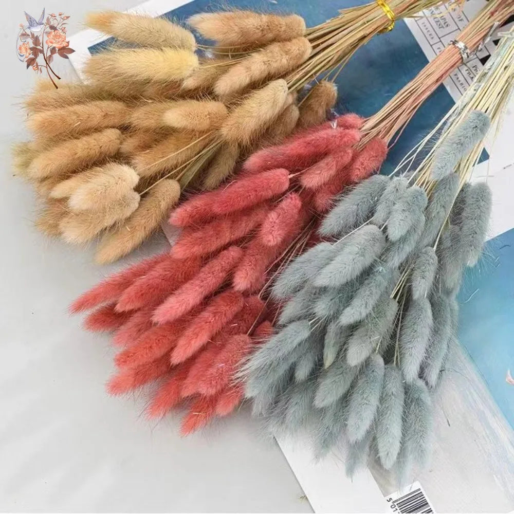 décoration boho plumes séchées naturelles mix beiges roses grises anniversaire maison