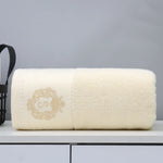 ensemble serviettes bain coton brodées grandes serviettes douche douces élégantes texture épaisse