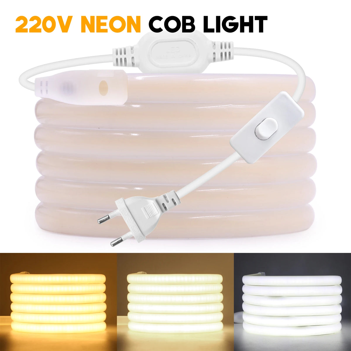 Detail de la densite de LED 288 par metre sur le ruban COB pour luminosite uniforme