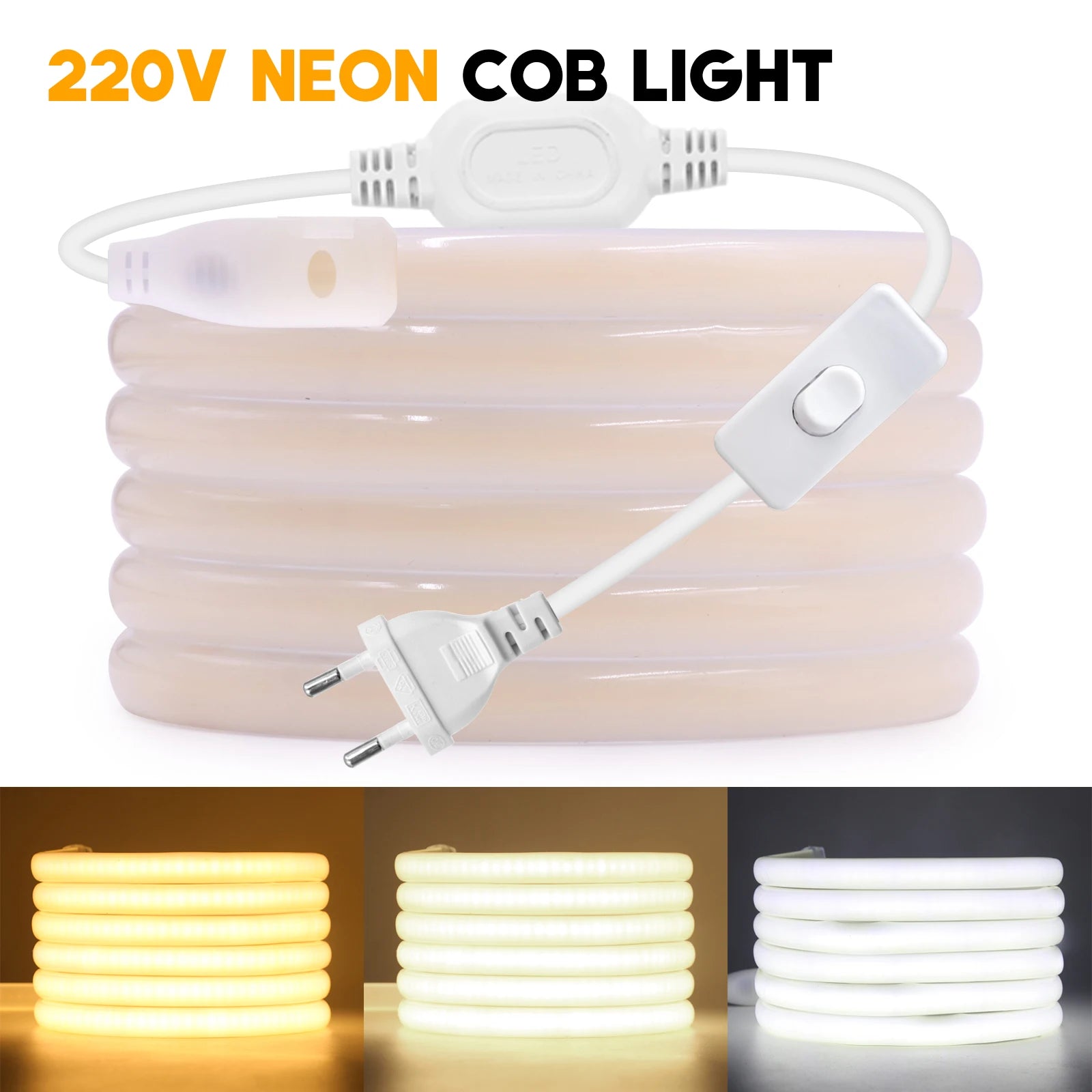 Detail de la densite de LED 288 par metre sur le ruban COB pour luminosite uniforme