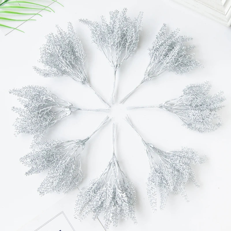 bouquet séché naturel feuilles vertes gris argenté décoration intérieure extérieure festive rustic
