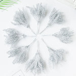 bouquet séché naturel feuilles vertes gris argenté décoration intérieure extérieure festive rustic