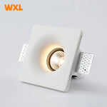 Spot lumineux led encastrable sans bord antireflet gu10 blanc moderne fixations acier inoxydable