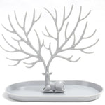présentoir bijoux arbre branches cerf rose vert blanc moderne minimaliste rangement bijoux