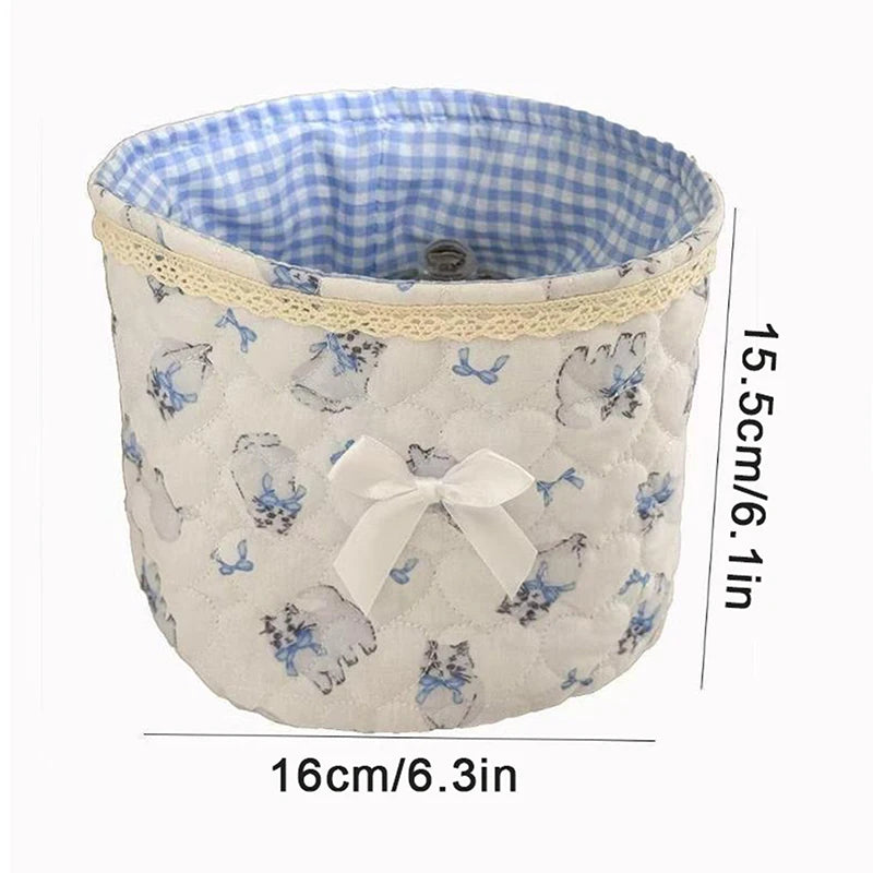 panier rangement rose bleu rayures vichy vintage doux organisation maison